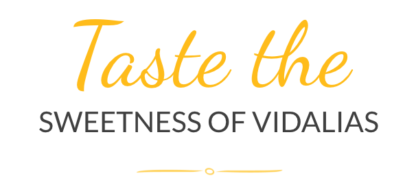Slogan for Vidalia Onions. Text reads, "Taste the sweetness of Vidalias".
