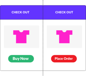 An image of a mobile webpage with a t-shirt and a "Buy Now" and "Place Order" button.