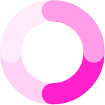 A pink ring with four rounded ombre sections.